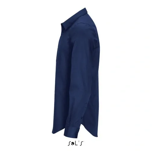 Camisa stretch manga larga fácil cuidado ref S01426 - Azul Oscuro Side