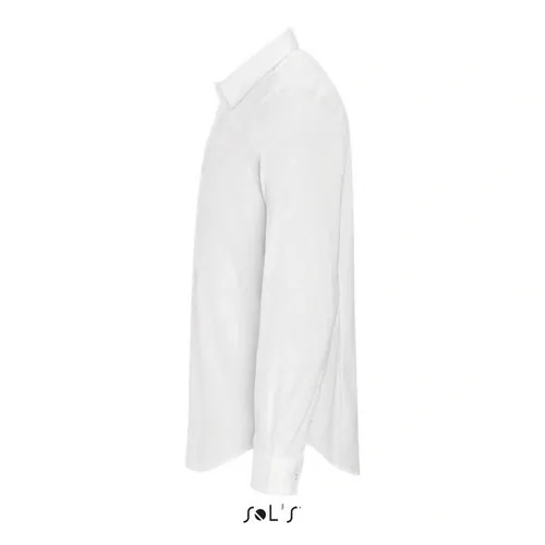 Camisa stretch manga larga fácil cuidado ref S01426 - Blanco Side