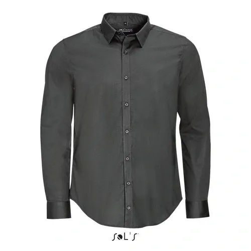 Camisa stretch manga larga fácil cuidado ref S01426 - Gris Titanio