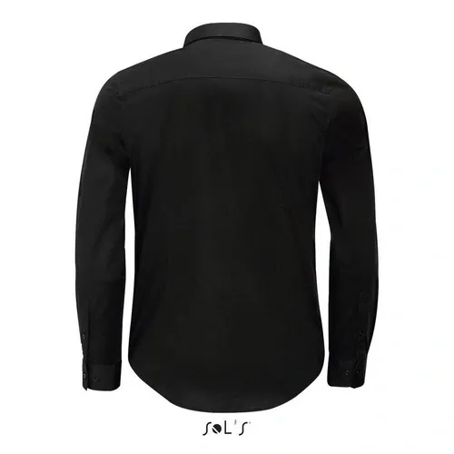 Camisa stretch manga larga fácil cuidado ref S01426 - Negro Back