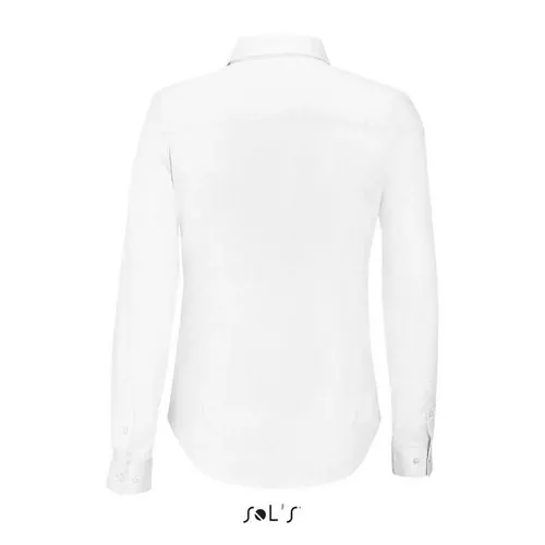 Camisa stretch manga larga para mujer fácil cuidado ref S01427 - Blanco Back