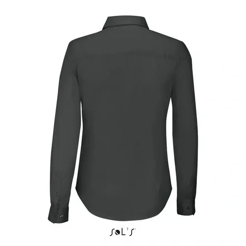 Camisa stretch manga larga para mujer fácil cuidado ref S01427 - Gris Titanio Back