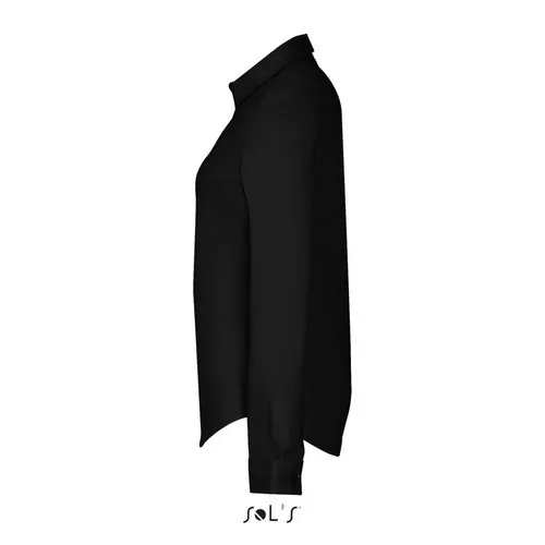 Camisa stretch manga larga para mujer fácil cuidado ref S01427 - Negro Side
