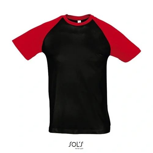 Camiseta bicolor con manga raglán algodón 130GSM ref S11190