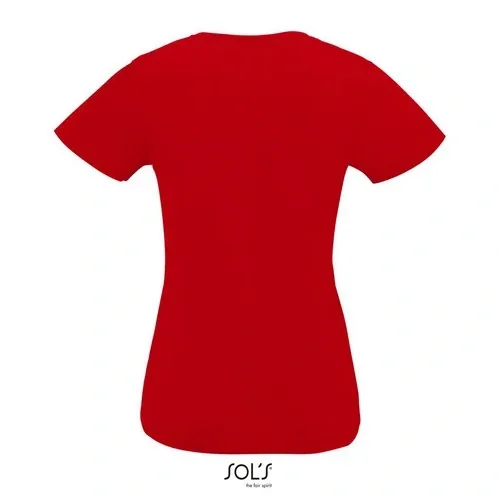 Camiseta de cuello pico algodón para mujer 130GSM ref S02941