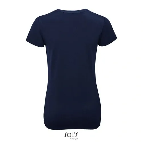 Camiseta de cuello redondo para mujer sin etiqueta 190GSM ref S02946 - French Marino Back