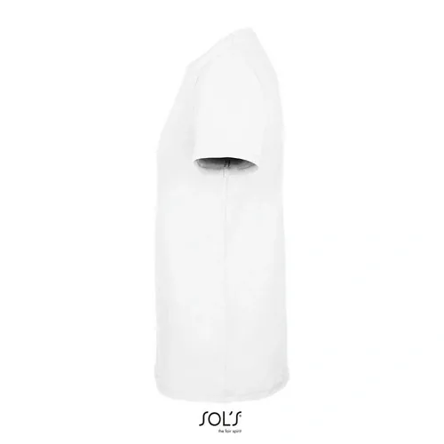 Camiseta de cuello redondo sin etiqueta para branding 190GSM ref S02945 - Blanco Side