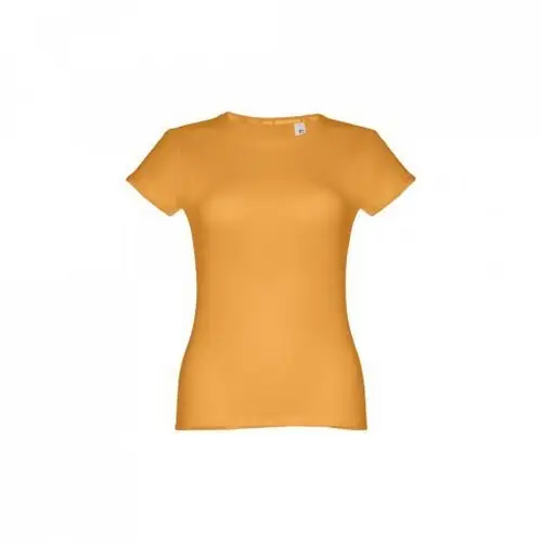 Camiseta entallada mujer algodón con cuello fino ref 30108 - Amarillo Oscuro