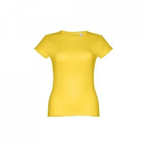 Camiseta entallada mujer algodón con cuello fino ref 30108 - Amarillo