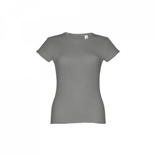 Camiseta entallada mujer algodón con cuello fino ref 30108 - Gris