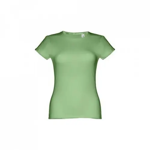 Camiseta entallada mujer algodón con cuello fino ref 30108 - Jade Verde