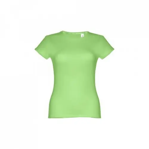 Camiseta entallada mujer algodón con cuello fino ref 30108 - Verde Claro