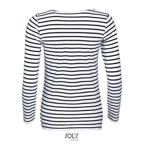 CAMISETA MANGA LARGA A RAYAS PARA MUJER REF S01403