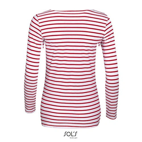 CAMISETA MANGA LARGA A RAYAS PARA MUJER REF S01403