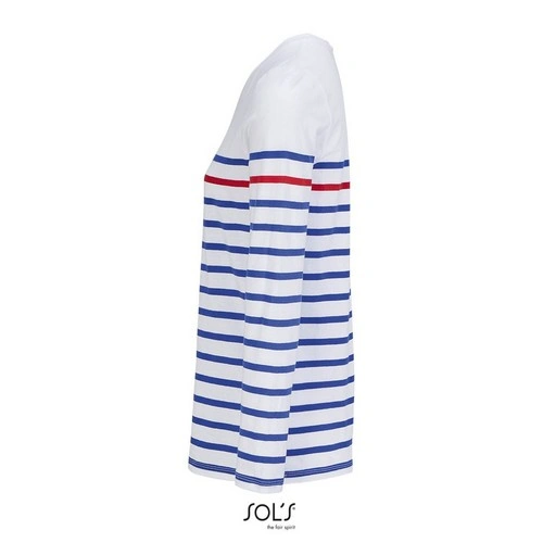 Camiseta marinera de manga larga algodón para mujer 130GSM ref S03100