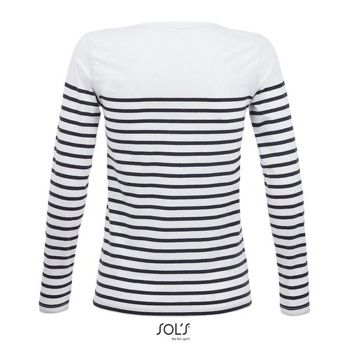 Camiseta marinera de manga larga algodón para mujer 130GSM ref S03100