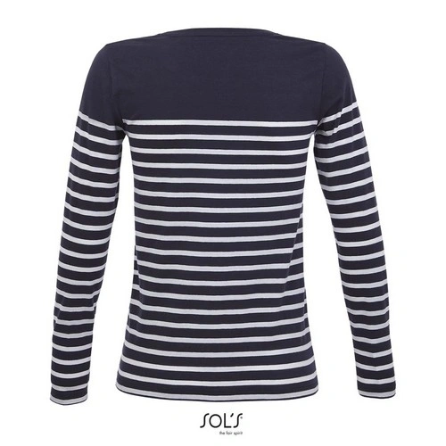 Camiseta marinera de manga larga algodón para mujer 130GSM ref S03100