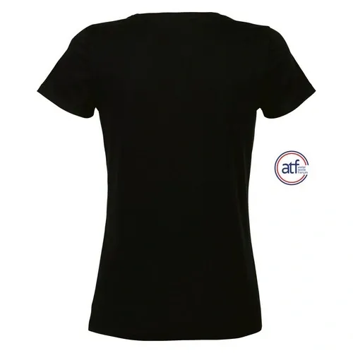 Camiseta mujer cuello redondo algodón 130GSM ref S03273 - Negro Profundo Back