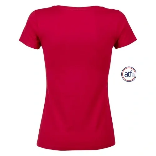 Camiseta mujer cuello redondo algodón 130GSM ref S03273 - Rojo Back