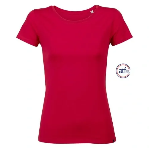 Camiseta mujer cuello redondo algodón 130GSM ref S03273 - Rojo