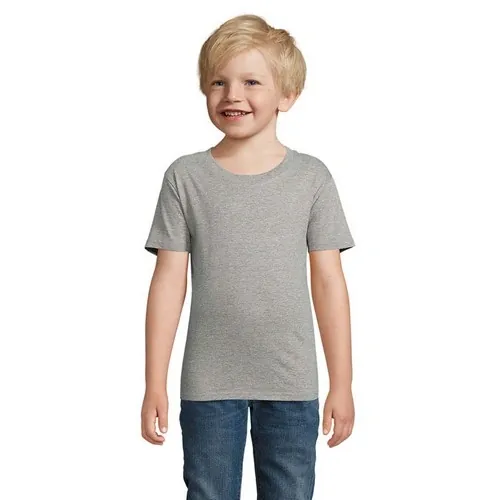 Camiseta Niño Orgánica de algodón Suave ref S03578 - Front Gris Jaspeado