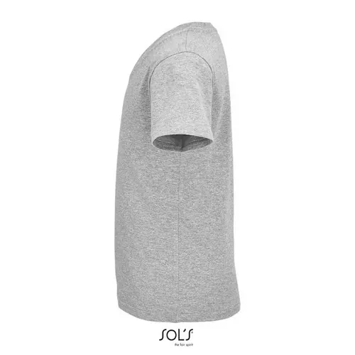 Camiseta Niño Orgánica de algodón Suave ref S03578 - Gris Mezcla Side