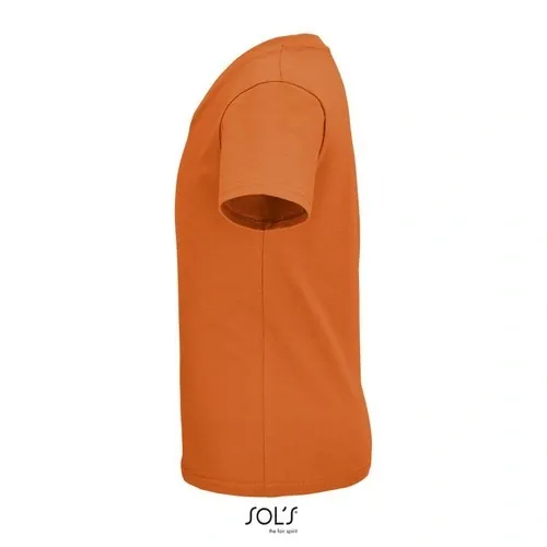Camiseta Niño Orgánica de algodón Suave ref S03578 - Naranja Side