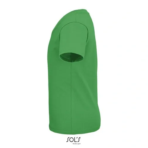 Camiseta Niño Orgánica de algodón Suave ref S03578 - Verde Pradera Side