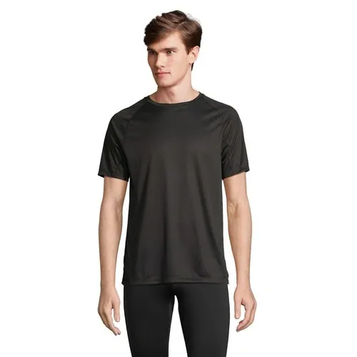 Camiseta raglán Vortex personalizable y transpirable ref S04787 - Front Negro