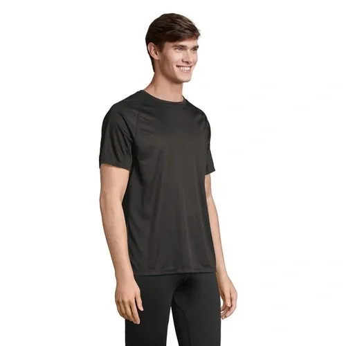 Camiseta raglán Vortex personalizable y transpirable ref S04787 - Side Negro