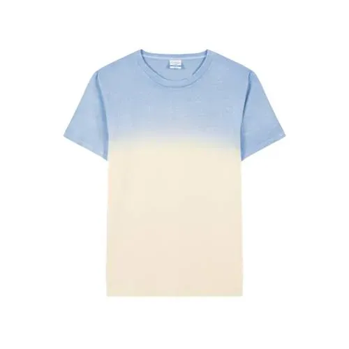 Camiseta unisex bicolor efecto lavado única ref 8005