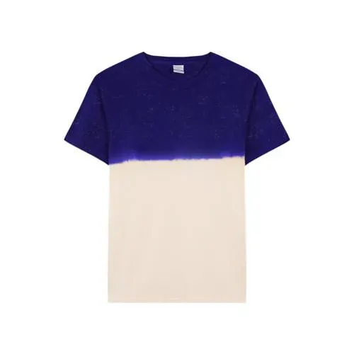 Camiseta unisex bicolor efecto lavado única ref 8005