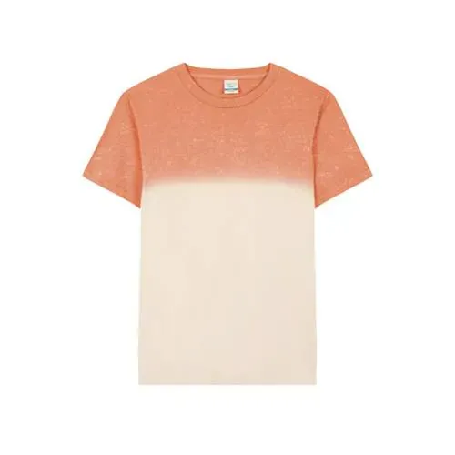 Camiseta unisex bicolor efecto lavado única ref 8005