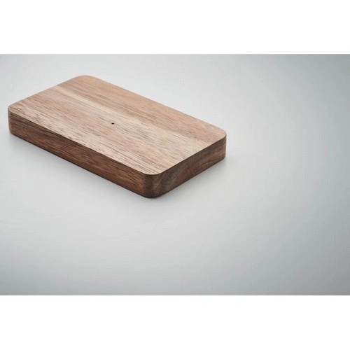 Cargador inalámbrico 15W y power bank de madera reciclada ref MO2185