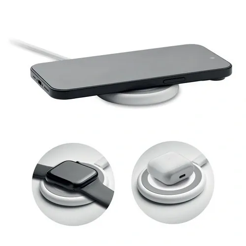 Cargador inalámbrico 3 en 1 15 W carga rápida ref MO2420 - Blanco Back