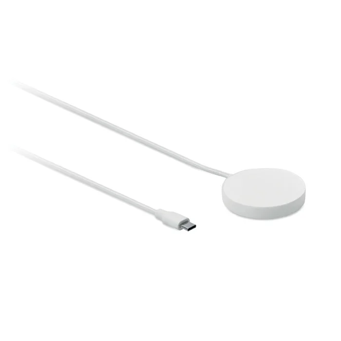 Cargador inalámbrico de 25 W Cicless personalizable ref mo3239 - Blanco Abierta
