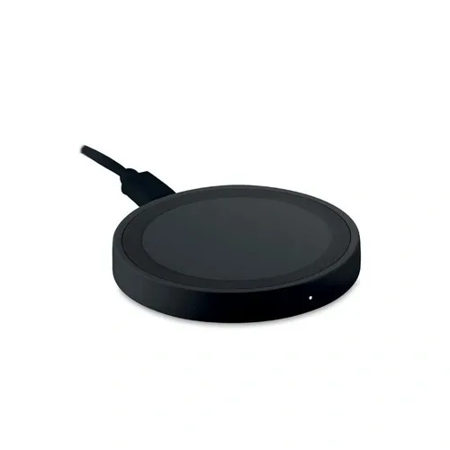 Cargador inalámbrico redondo compacto con luz ref MO9446 - Front Negro