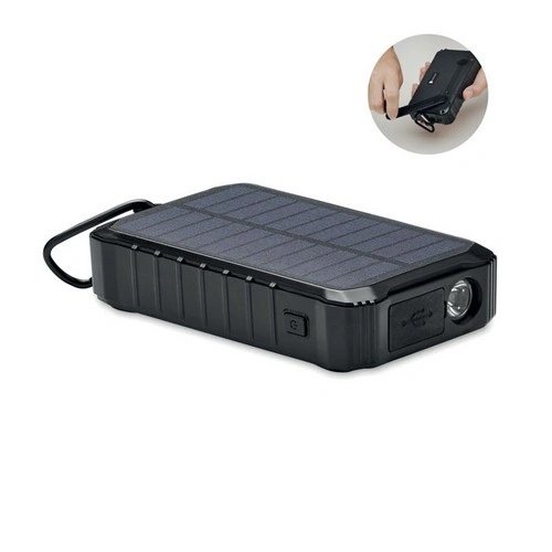 Power bank solar 8000 mAh con luz LED potente ref MO6841