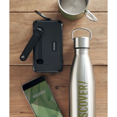 Power bank solar 8000 mAh con luz LED potente ref MO6841