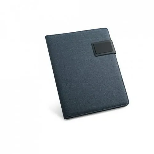Carpeta A5 imitación lino con cierre magnético ref 92066 - Azul