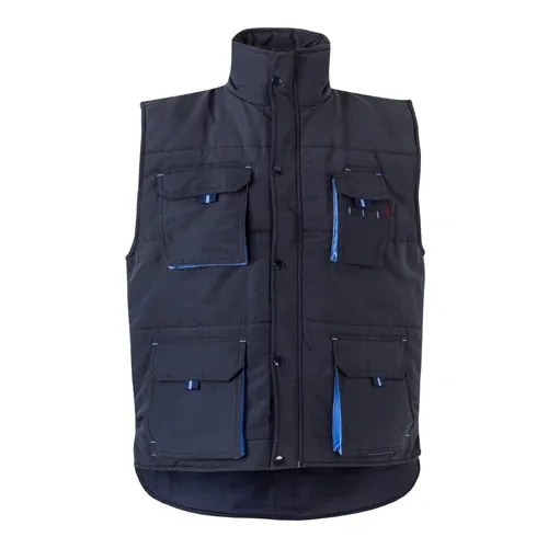 Chaleco acolchado bicolor con siete bolsillos ref 36082 - Azul Marino