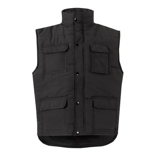Chaleco acolchado multibolsillos con cierre oculto ref 36047 - Negro