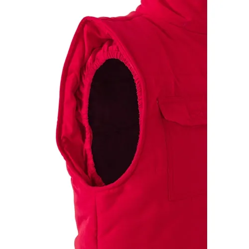 Chaleco acolchado multibolsillos con cierre oculto ref 36047 - Rojo 04