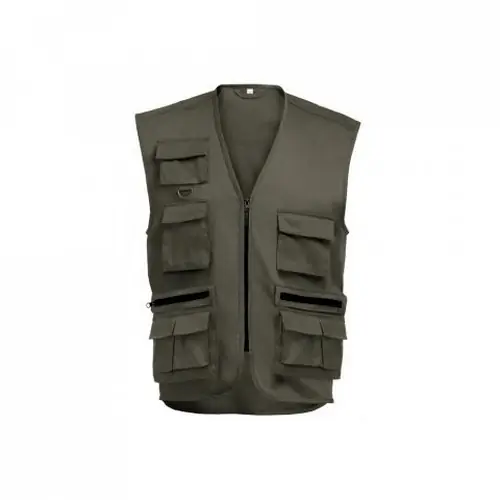 Chaleco multibolsillos repelente al agua ref 30271 - Verde Militar