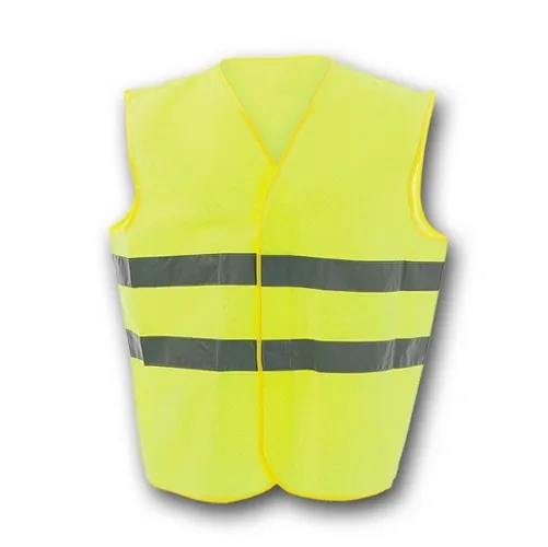 Chaleco reflectante alta visibilidad con doble tira ref VI18 - Amarillo
