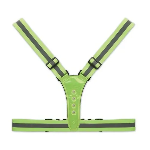 Chaleco reflectante ajustable 360 con 8 LED ref MO2100 - Open Verde Fluorescente