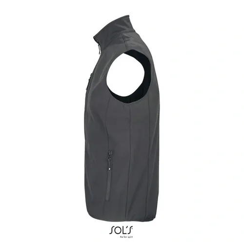 Chaleco Softshell de 3 capas reciclado impermeable ref S03825 - Antracita Side