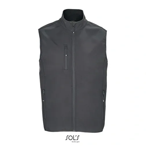 Chaleco Softshell de 3 capas reciclado impermeable ref S03825 - Antracita