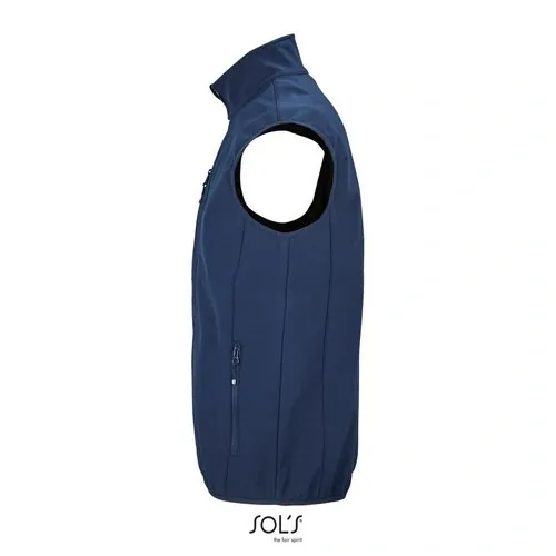 Chaleco Softshell de 3 capas reciclado impermeable ref S03825 - Azul Profundo Side
