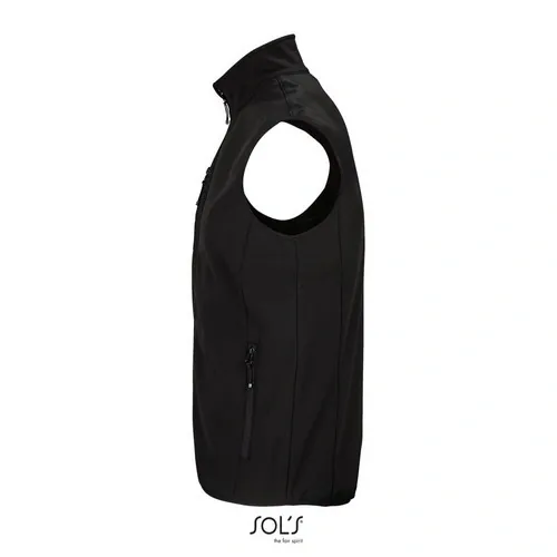 Chaleco Softshell de 3 capas reciclado impermeable ref S03825 - Negro Side